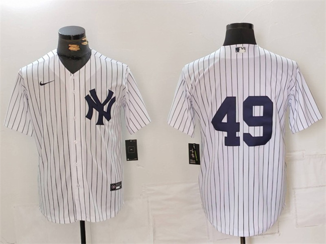 Men's New York Yankees #49 Ron Guidry White Cool Base Stitched Baseball Jersey Men's New York Yankees #49 Ron Guidry White Cool Base Stitched Baseball Jersey